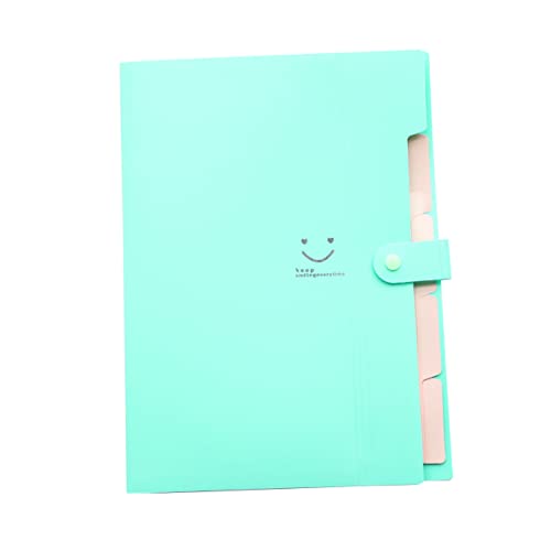 Happyyami Fächermappe aus Kunststoff mit Druckknopfverschluss Teiliges Set Blau und Organisieren von Dokumenten für Büro Schule und Reisen von Happyyami
