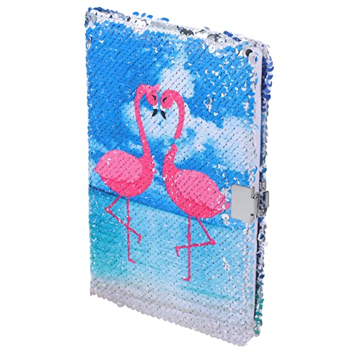 Happyyami Flippbares Pailletten Notizbuch Kreatives Schreibheft für Mädchen Tragbares Journal mit Glitzercover Schulnotizbuch für Büro und Freizeit von Happyyami