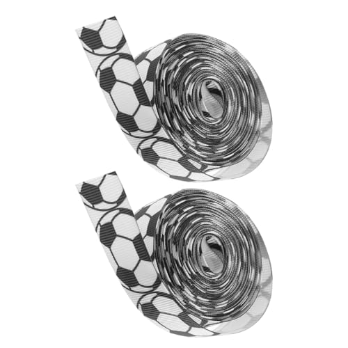 Happyyami Fußball Geschenkband 2 Rollen Drahtband für Selbstgemacht Dekoration Bastelband für Geschenkverpackung für Party und Blumen Happyyami Fußball Geschenkband 2 Rollen Drahtband für Selbstgemacht Dekoration Bastelband für Geschenkverpackung für Party und Blumen von Happyyami