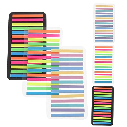Happyyami Haftmarker Transparente Notizseitenmarkierungen Bunten Farben für Büro und Schule Beschreibbare Index Tabs zur Einfachen Artikelauszeichnung von Happyyami