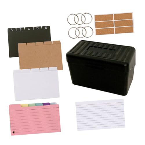 Happyyami Indexkarten Organizer Set mit Aufbewahrungsbox Farbige Karteikarten Liniert für Notizen für Büro Studium und Persönliche Organisation Praktischer Box für Einfachen Transport Happyyami Indexkarten Organizer Set mit Aufbewahrungsbox Farbige Karteikarten Liniert für Notizen für Büro Studium und Persönliche Organisation Praktischer Box für Einfachen Transport von Happyyami