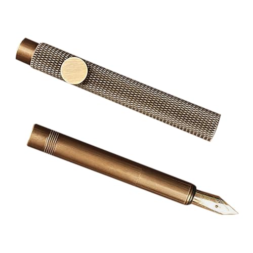 Happyyami Kalligraphie-Füllfederhalter kugelschreiber kalligraphie stift Schreibstift für Künstler buchstabe Schreibstift für Kunstprojekte Füller Stift aus Messing Kupfer Brown Happyyami Kalligraphie-Füllfederhalter kugelschreiber kalligraphie stift Schreibstift für Künstler buchstabe Schreibstift für Kunstprojekte Füller Stift aus Messing Kupfer Brown von Happyyami