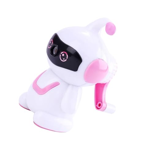 Happyyami Karton Roboter Bleistiftspitzer Handbetriebenes Schulbedarf für Schüler Niedliches Design Verstellbare Spitzenstärke Tragbar Zubehör für Kreative Köpfe von Happyyami
