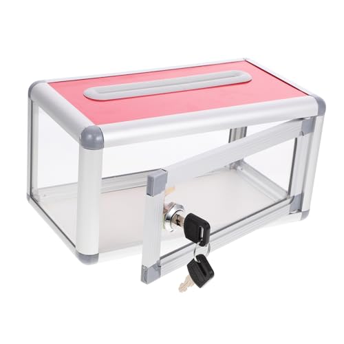 Happyyami Kasten Behälter für Bürokarten Schreibtisch schlank Deckel Organisatoren klein Namenskarten-Organizer Kartenhalter fürs Büro Visitenkarten-Display Aluminiumlegierung von Happyyami