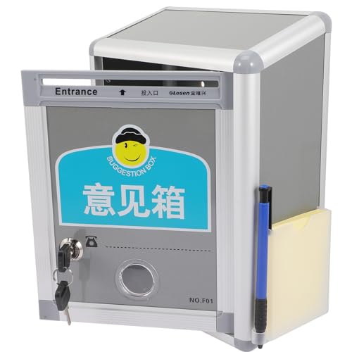 Happyyami Kasten Briefkasten aus Edelstahl geldschrank schlüsselsafe versandschachtel locks feststeller Vorschläge Wandmontagepostfächer Rosa für Briefpostbehälter Aluminiumlegierung Silver von Happyyami