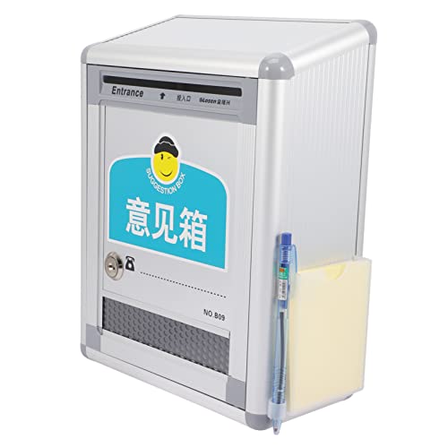 Happyyami Kasten Wandbriefkasten Sammelboxen für wohltätige Zwecke Wandhalterung Postfach im Büro Anregung vorschlagsbox platzsparende mailbox sicher Briefpostbehälter Aluminiumlegierung von Happyyami