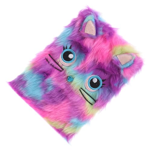 Happyyami Kawaii Notizbuch Plüsch für Studentenbedarf Süßes Schreibblock mit Katzenmotiv für Tagebuch Kreative Notizen und Langlebig und Elegant von Happyyami