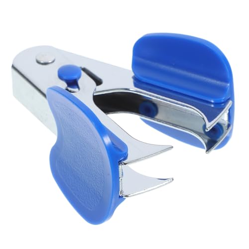 Happyyami Klammer Polster Entfernung Abzieher Bürobedarf Hefterentferner Nagelentferner tragbarer Nagelheber Bürozubehör Kunststoff Blue von Happyyami