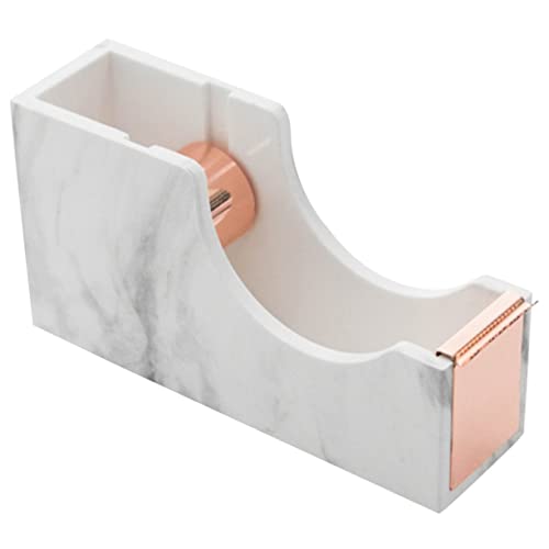 Happyyami Klebeband Abroller aus Hochwertigem Tragbarer Klebebandspender für Büro Schule und Zuhause Praktischer Tape Cutter im Eleganten Roségold Design von Happyyami
