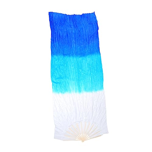 Happyyami Länglicher Bauchtanz Fächer mit Seide und Farbverlauf Blau Eleganter und Leichter Tanzfächer für Frauen für Auftritte und Tanzliebhaber Happyyami Länglicher Bauchtanz Fächer mit Seide und Farbverlauf Blau Eleganter und Leichter Tanzfächer für Frauen für Auftritte und Tanzliebhaber von Happyyami