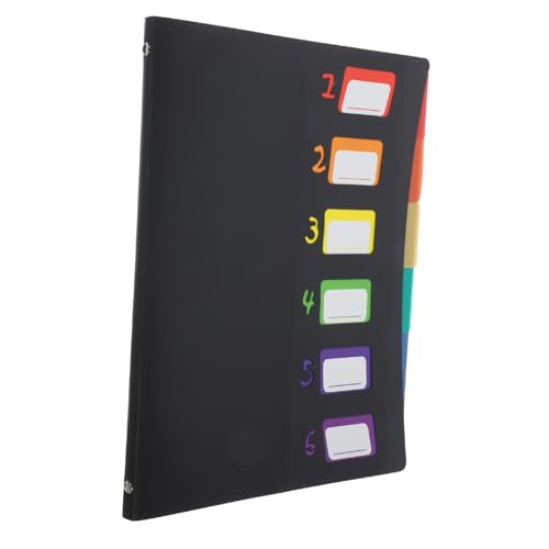 Happyyami Mappe Datei Ordner Bindemittel dokumentieren document folder ordnee aktenorganizer file organizer Dokumentenhalter Aktentaschen-Design Büro-Aktentasche Bürobedarf Buchbindung Black von Happyyami
