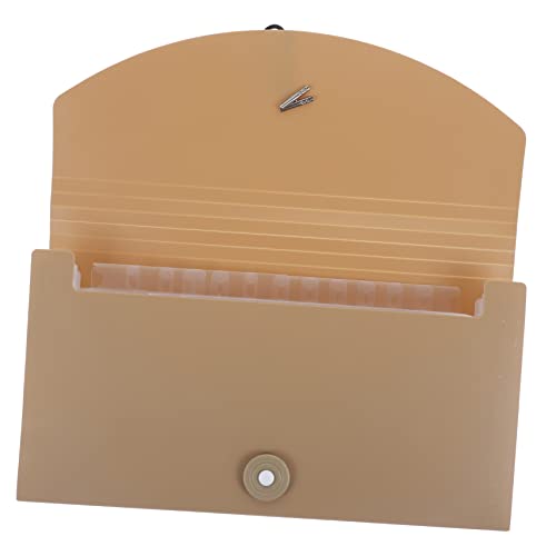 Happyyami Material Aktenordner mit Fächern Tragbarer Fächermappe für Dokumente Bunter Etiketten für Effiziente Ablage Khaki von Happyyami