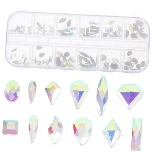 Happyyami Nail Art Charms mit Fächern Flache Rückseite Edelsteine und Bling Hochwertiges Nageldekor Zubehör für DIY Nagelkunst Maniküre und Bastelprojekte Happyyami Nail Art Charms mit Fächern Flache Rückseite Edelsteine und Bling Hochwertiges Nageldekor Zubehör für DIY Nagelkunst Maniküre und Bastelprojekte von Happyyami