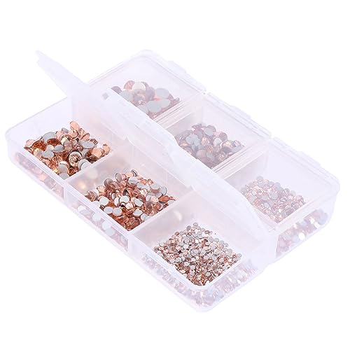 Happyyami Paillette Teiliges Box für Maniküre Champagnerfarben für Nageldesigns und Handarbeiten Hergestellt aus Langlebigem Glasmaterial Happyyami Paillette Teiliges Box für Maniküre Champagnerfarben für Nageldesigns und Handarbeiten Hergestellt aus Langlebigem Glasmaterial von Happyyami
