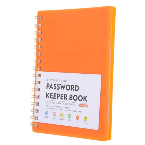 Happyyami Passwort Buch alphabetisch Adresse Schlüssel Registerkarten Tab Gewölbe Manager Senior Multifunktions-Passwort-Notizbücher Notizbuch Adressorganisatoren pp Orange von Happyyami