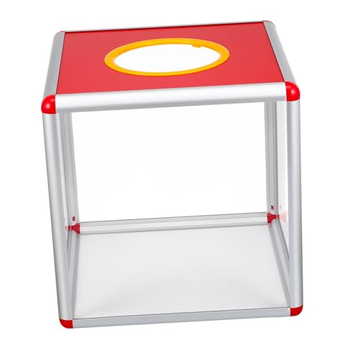 Happyyami Rote Transparente Lotteriebox Für Spenden Und Abstimmungen Für Gewinnspiele Wettbewerbe Und Partys Metallrahmen Spendenkasten von Happyyami