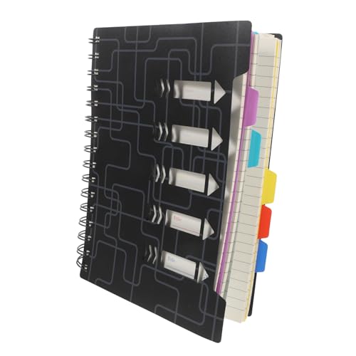 Happyyami Schwarzes Spiral Notizbuch mit Trennseiten Notizblock mit Beschrifteten Tabs für Effizientes Arbeiten Schule und Organisation Langlebige und Papierkonstruktion für Vielseitige Happyyami Schwarzes Spiral Notizbuch mit Trennseiten Notizblock mit Beschrifteten Tabs für Effizientes Arbeiten Schule und Organisation Langlebige und Papierkonstruktion für Vielseitige von Happyyami