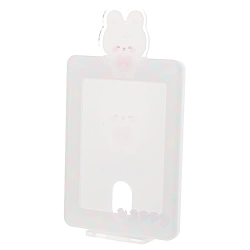 Happyyami Stehensschild anzeigen schlank mit Ausstellungsstand Wohnkultur Ausweis Visitenkartendisplay im Büro Kartenständer aus Kunststoff Desktop-Fotohalter Plastik von Happyyami