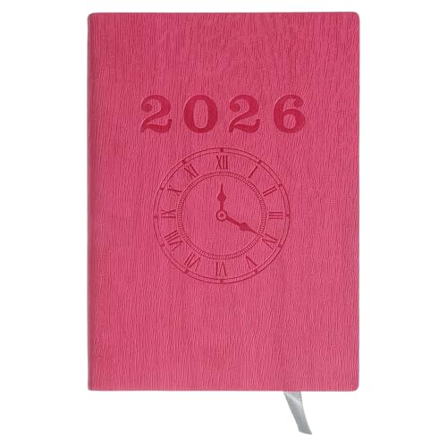Happyyami Taschenplaner 2026: A6 Mini-Monatskalender-Notizbuch – PU-Einband, Meeting-Notizen-Tagebuch – Business-Notizblock für Aufgabenmanagement von Happyyami