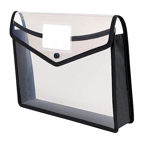 Happyyami Transparente Dokumentenmappe Erweiterbare Kunststofftasche Reißfest für Büro Schule und Zuhause mit Praktischer Aufbewahrung für Unterlagen von Happyyami