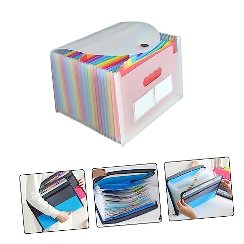 Happyyami Transparente Fächer Ordner Dokumentenorganizer Fächermappe für Zuhause Büro Schule für Belege Tickets Notizen von Happyyami