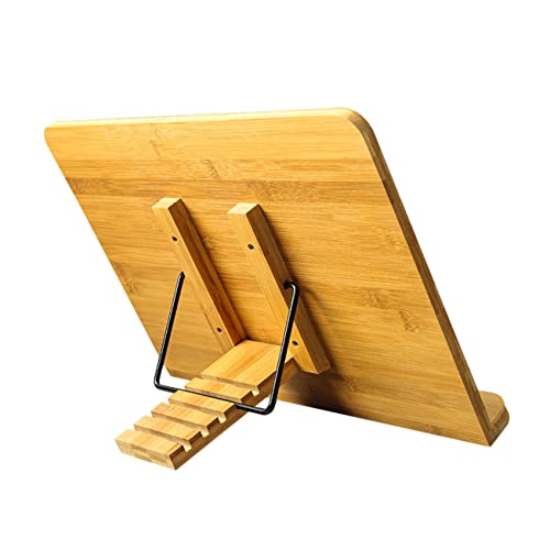 Happyyami Verstellbarer Buchständer aus Holz Faltbares Lese und Zeichenbrett für Ergonomisches Lesen und Zeichnen für Studenten Platzsparend und Leicht zu Transportieren von Happyyami