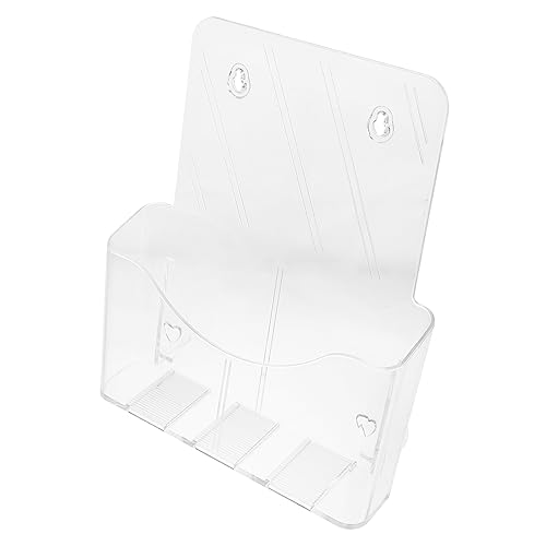 Happyyami Wandmontierter Dokumentenorganizer Transparenter Papierhalter aus Stabiler Aktenrack für Büro Faltbarer Aufbewahrungshalter für Broschüren und Dokumente von Happyyami