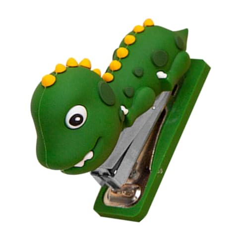 Happyyami Wiederverwendbarer Dinosaurier Heftgerät Hefter Für Büro Und Schule Tragbarer Silikon Papierhefter Niedliches Design Kompaktes Format Für Kreative Organisation von Happyyami