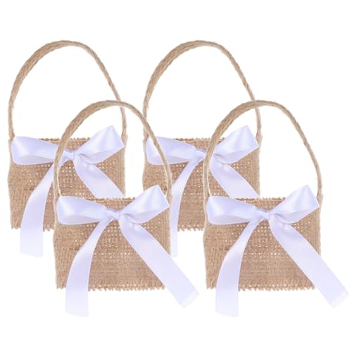 Happyyyami 4 StüCk Korb FüR MäDchen, Jute, Blumen, FüR Die Weihnachtsdekorationhochzeit Party Dekorationsbeutel Hochzeit, Vintage Happyyyami 4 StüCk Korb FüR MäDchen, Jute, Blumen, FüR Die Weihnachtsdekorationhochzeit Party Dekorationsbeutel Hochzeit, Vintage von Happyyami