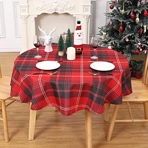 Hapterouse Weihnachten Tischdecke Gingham Wasserabweisend Abwaschbare Tischdecke Fleckschutz Tischtuch für Küche Esszimmer Tischdecke Weihnachtendeko Tischwäsche Christmas,Rund 152cm,Rot Hapterouse Weihnachten Tischdecke Gingham Wasserabweisend Abwaschbare Tischdecke Fleckschutz Tischtuch für Küche Esszimmer Tischdecke Weihnachtendeko Tischwäsche Christmas,Rund 152cm,Rot von Hapterouse