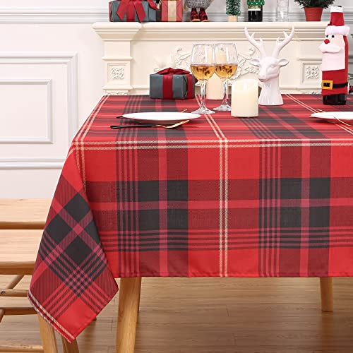 Hapterouse Weihnachten Tischdecke Wasserabweisend Tischtuch Kariert Abwaschbare Tischdecke Fleckschutz Tischtuch für Küche Esszimmer Tischdecke Weihnachtendeko Tischwäsche,137x274cm,Rot mit Schwarz Hapterouse Weihnachten Tischdecke Wasserabweisend Tischtuch Kariert Abwaschbare Tischdecke Fleckschutz Tischtuch für Küche Esszimmer Tischdecke Weihnachtendeko Tischwäsche,137x274cm,Rot mit Schwarz von Hapterouse
