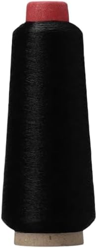 3200 m Metallic-Stickgarn, schwarzer Glitzer, Polyester-Nähgarn für Nähmaschine, Kreuzstich von HarParBar