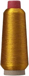 3200M Metallic Stickgarn Gold Glitzer Polyester Nähgarn für Nähmaschine, Kreuzstich von HarParBar