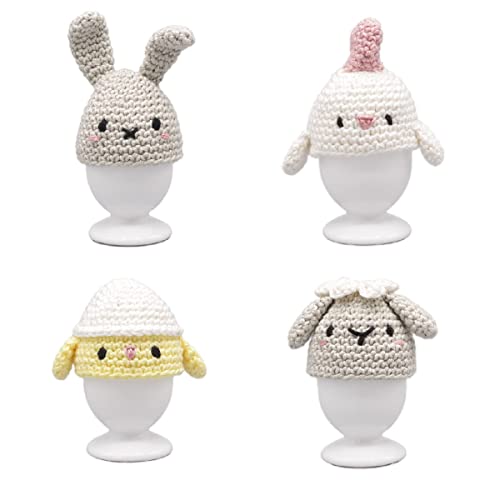 HardiCraft Häkelset Amigurumi Eierwärmer Set 4-TLG mit Baumwollgarn und Füllmaterial, ca. 7cm, HC-40MB108 HardiCraft Häkelset Amigurumi Eierwärmer Set 4-TLG mit Baumwollgarn und Füllmaterial, ca. 7cm, HC-40MB108 von Hardicraft