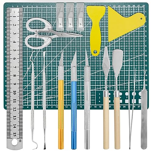 Plotter Zubehör, 44 Stücke plotter werkzeug,schneideplotter,bastelmesser, skalpell, DIY Bastelwerkzeug Set, bastelunterlage, bastel zubehör Plotter Zubehör, 44 Stücke plotter werkzeug,schneideplotter,bastelmesser, skalpell, DIY Bastelwerkzeug Set, bastelunterlage, bastel zubehör von Harewu
