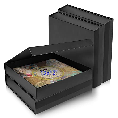 Scrapbook-Aufbewahrungsbox für Sammelalben, Papiere und Zubehör, geruchsfrei, einfarbig, Schwarz, 4 Stück Scrapbook-Aufbewahrungsbox für Sammelalben, Papiere und Zubehör, geruchsfrei, einfarbig, Schwarz, 4 Stück von Harhana