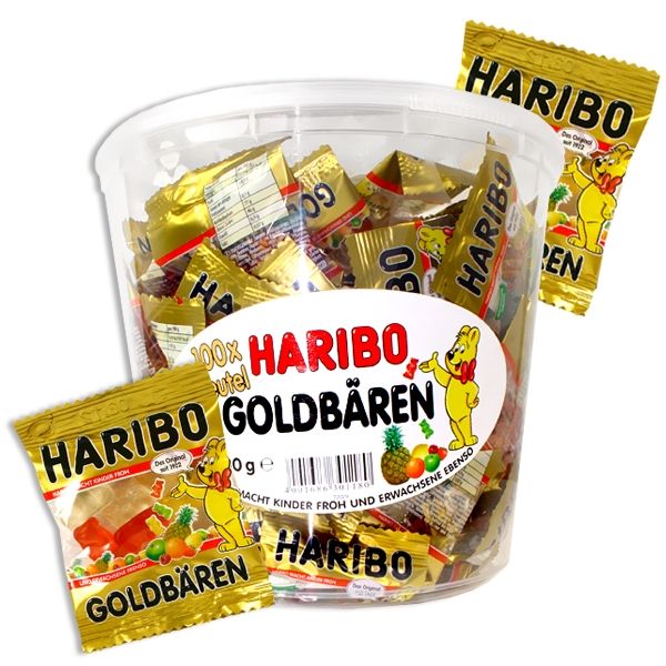 Großpack Haribo Minis Goldbären, 980g Gummibärchen für alle von Haribo