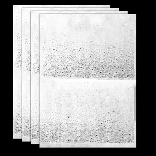 4 Bögen Strass Zum Aufbügeln, Glitzer Für Kleidung, Glitzer Glitzersteine Zum Aufbügeln Für Textilien, Hotfix Pailletten Strass Aufkleber Kleidung (2 Mm, 3,5 Mm) von Hariendny