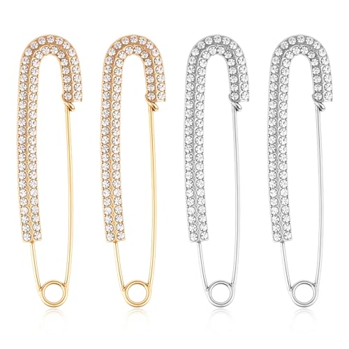 4 Stück Kristall Shawl Clips Strass Brosche Pin Kristall Sicherheitsnadel Brosche Clips Strickjacke Schal Clip Mantel Schmucknadel Anstecknadel Kragen Clip Brosche für Damen Zubehör 4 Stück Kristall Shawl Clips Strass Brosche Pin Kristall Sicherheitsnadel Brosche Clips Strickjacke Schal Clip Mantel Schmucknadel Anstecknadel Kragen Clip Brosche für Damen Zubehör von Hariendny