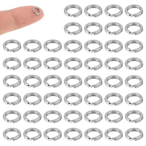 50 Stück 8.5mm Schlüsselringe Edelstahl Kleine, DIY Schlüsselanhänger Zubehör, Spaltringe zur Schmuckherstellung, Mini-Schlüsselanhänger zur Schmuckherstellung, Basteln, Autoschlüssel Organisation 50 Stück 8.5mm Schlüsselringe Edelstahl Kleine, DIY Schlüsselanhänger Zubehör, Spaltringe zur Schmuckherstellung, Mini-Schlüsselanhänger zur Schmuckherstellung, Basteln, Autoschlüssel Organisation von Hariendny