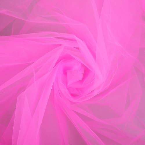 Hariendny Rosa Organza Stoff, 1.6m x 2m, Polyester, Tüll, Rosa, Einfarbig, Organza, Dekoration für Hochzeit, Party, Geschenke von Hariendny