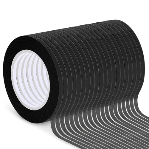 Hariendny Whiteboard Klebeband, 20 Rollen 3mm x 260m Papier Artist Tape, Grafikband, Nadelstreifenband für Trocken Abwischbare Tafel, Selbstklebendes Klebeband Für Whiteboards(Schwarz) von Hariendny