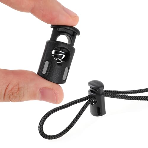 Kordelstopper 1 Loch, 30 Stück Kordelklemme, Gummikordel Stopper für bis Ø 6 mm, Kordel Stopper, Schwarz Schnurstopper für Schnürsenkel, Kordelzüge, Jacken, Schuhe Kordelstopper 1 Loch, 30 Stück Kordelklemme, Gummikordel Stopper für bis Ø 6 mm, Kordel Stopper, Schwarz Schnurstopper für Schnürsenkel, Kordelzüge, Jacken, Schuhe von Hariendny