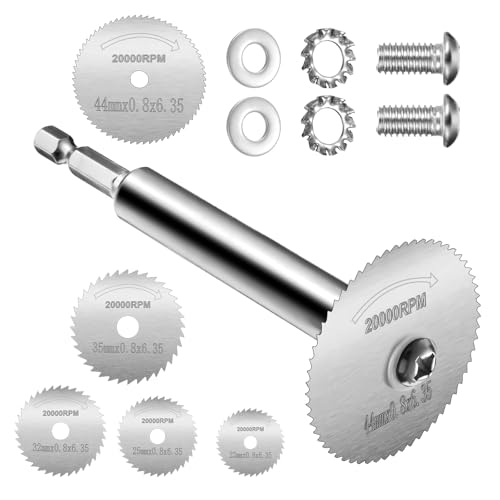 Sägeblatt Kreissägeblatt Set, Hochgeschwindigkeitsstahlklingen für Multifunktionswerkzeuge für Rotationswerkzeug, Mini Kreissägeblatt zum Schneiden von Holz, Kunststoff und Metall, 5 Stück Sägeblatt Kreissägeblatt Set, Hochgeschwindigkeitsstahlklingen für Multifunktionswerkzeuge für Rotationswerkzeug, Mini Kreissägeblatt zum Schneiden von Holz, Kunststoff und Metall, 5 Stück von Hariendny