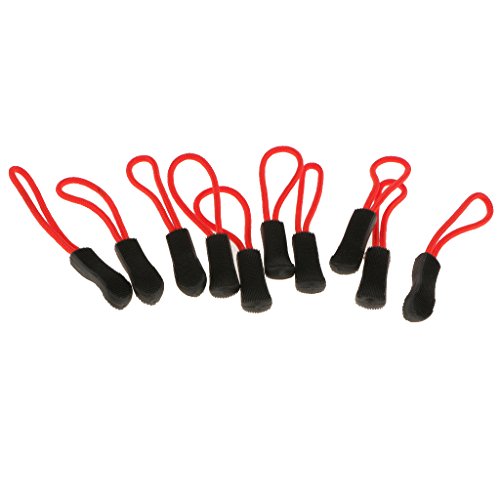 10 / Set Zip Slider Hanger Ersatz Reißverschluss Pull Cord Fastener 3 Farben, Rot 10 / Set Zip Slider Hanger Ersatz Reißverschluss Pull Cord Fastener 3 Farben, Rot von Harilla