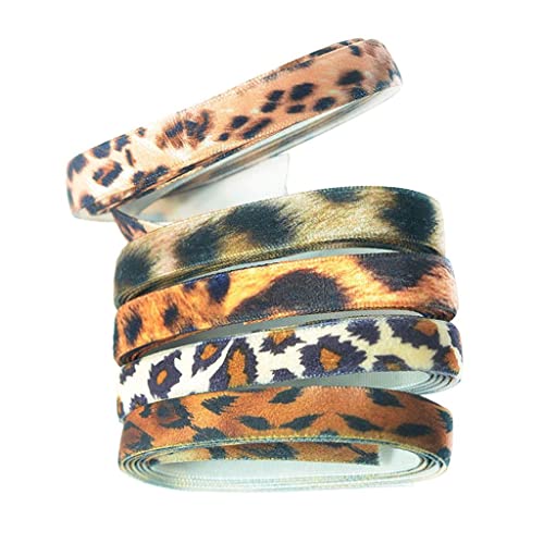 5 Yards Dekorationen Geschenke Leopard Ribbon Ribbon Wrap 1cm von Harilla