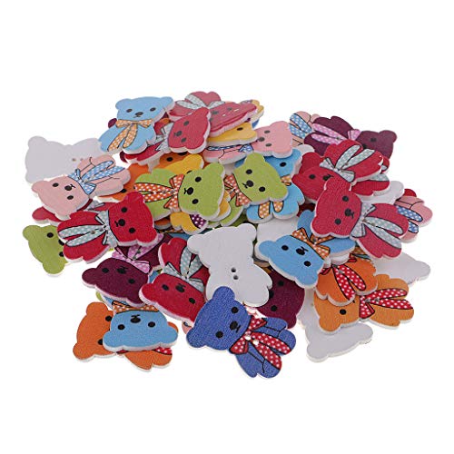 B Baosity 50x Bär HolzKnöpfe Kinderknöpfe mit 2 Löcher Knöpfe Nähen Kinder DIY Scrapbooking B Baosity 50x Bär HolzKnöpfe Kinderknöpfe mit 2 Löcher Knöpfe Nähen Kinder DIY Scrapbooking von Harilla