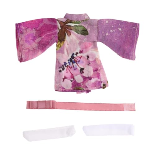 Harilla 1/12 Skala weibliche Puppe Kimono Set, Mini Fashion Sturdy Clothing Action Figur Kleidung für 6 -Zoll -Actionfiguren Kostüm, Lila von Harilla