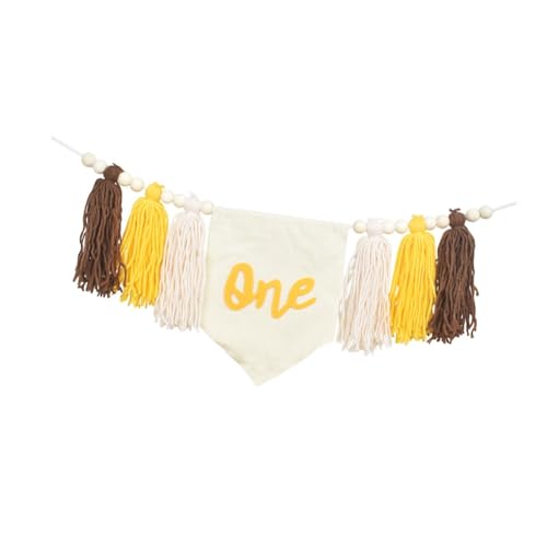 Harilla 1. Geburtstagsfeier Banner Erstes Geburtstagsdekoration Geburtstagdekoration Hochtaster Banner Holz Perle Quasten Banner Boho Boho, Multi Brown Harilla 1. Geburtstagsfeier Banner Erstes Geburtstagsdekoration Geburtstagdekoration Hochtaster Banner Holz Perle Quasten Banner Boho Boho, Multi Brown von Harilla