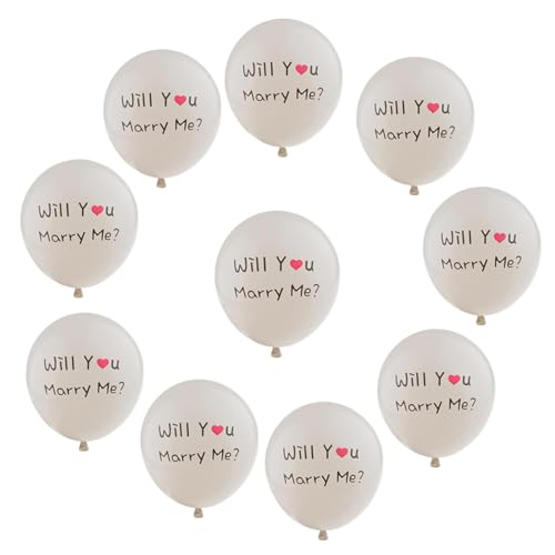 Harilla 10 Stück „Willst du mich heiraten“-Ballons, 12 Zoll romantische Heiratsantragsballons, Latexballons zur Verlobung von Harilla